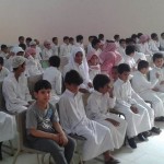 مدرسة القرطبي بفرشاط تستقبل أبنائها الطلاب صباح اليوم مع بداية فصل دراسي جديد كان عنوانه ( عزاء وتفاؤل )