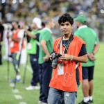 الأستاذ عبدالرحمن القرني معلم لغة عربية للمرحلة الابتدائية في مدرسة العماير بقطاع الامواه يعبر عن شعوره تجاه عاصفة الصحراء