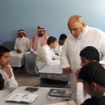 جماعة الأمن والسلامة بمتوسطة أبوعبيدة بن الجراح بالدمام في معرض اليوم العالمي الدفاع المدني