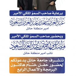 أمير منطقة حائل .. يرعي حفل إعلان نتائج هاكثون البرمجة والأعمال الرابع الذي نظمته جامعة حائل