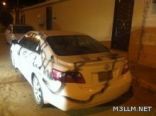 تخريب سيارة المعلم المجرشي بالحريق