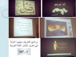 انشطة الطالبات بتعليم نجران تتعاون مع النادي الأدبي للتعريف في يوم اللغة العربية