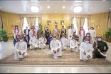 سمو أمير منطقة حائل .. يستقبل معالي رئيس الجامعة وأعضاء منتخب جامعة حائل لكرة القدم بمناسبة تحقيقهم بطولة كأس دوري الاتحاد الرياضي للجامعات السعودية